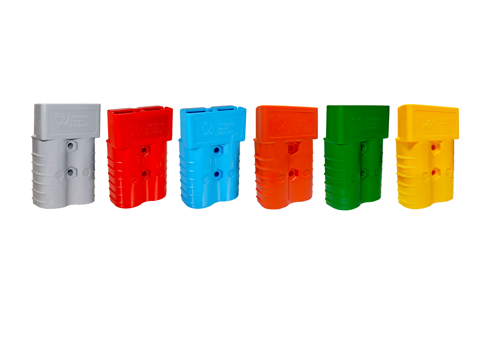 Assorted colors of SB350 Housings for motive batteries and chargers
