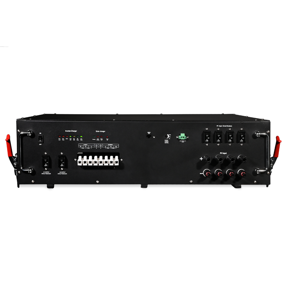 All in One Solar Battery Power Box – Heavy Duty Industrial Grade 5.12kWh Battery 3kW Pure Sine Inverter Charger 1400 Watt Solar Input