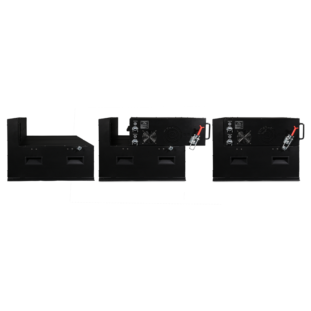 All in One Solar Battery Power Box – Heavy Duty Industrial Grade 5.12kWh Battery 3kW Pure Sine Inverter Charger 1400 Watt Solar Input