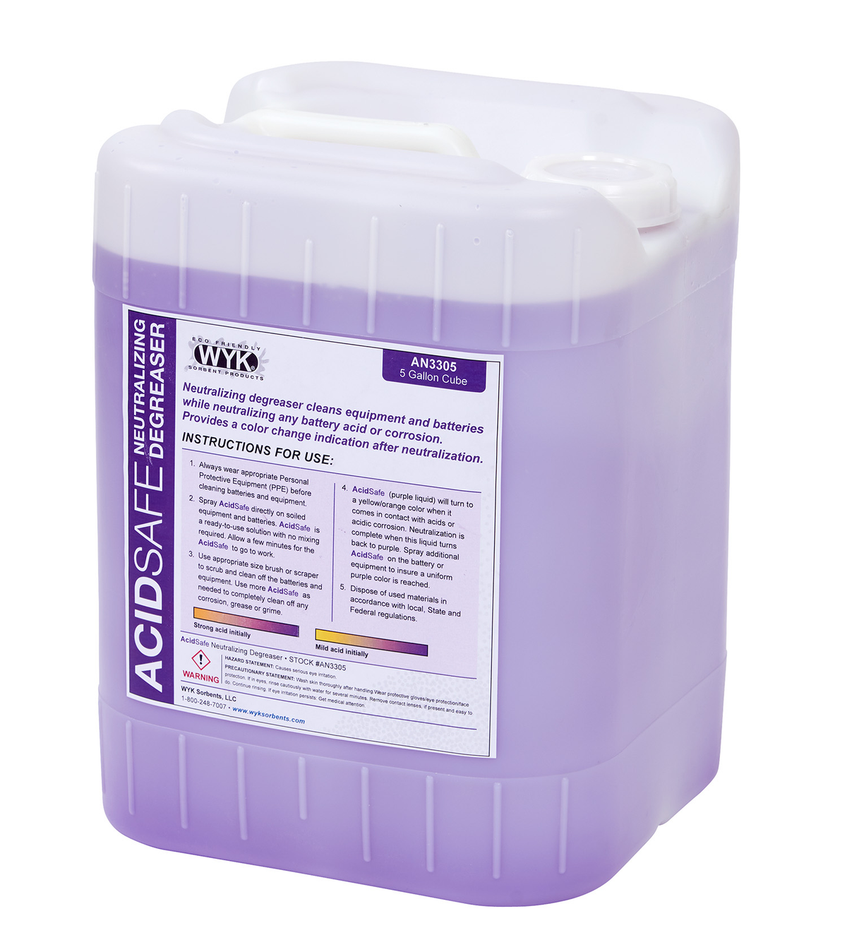 AcidSafe Liquid Bulk - 5 gal cube w/Faucet/Screw Cap &amp; Box