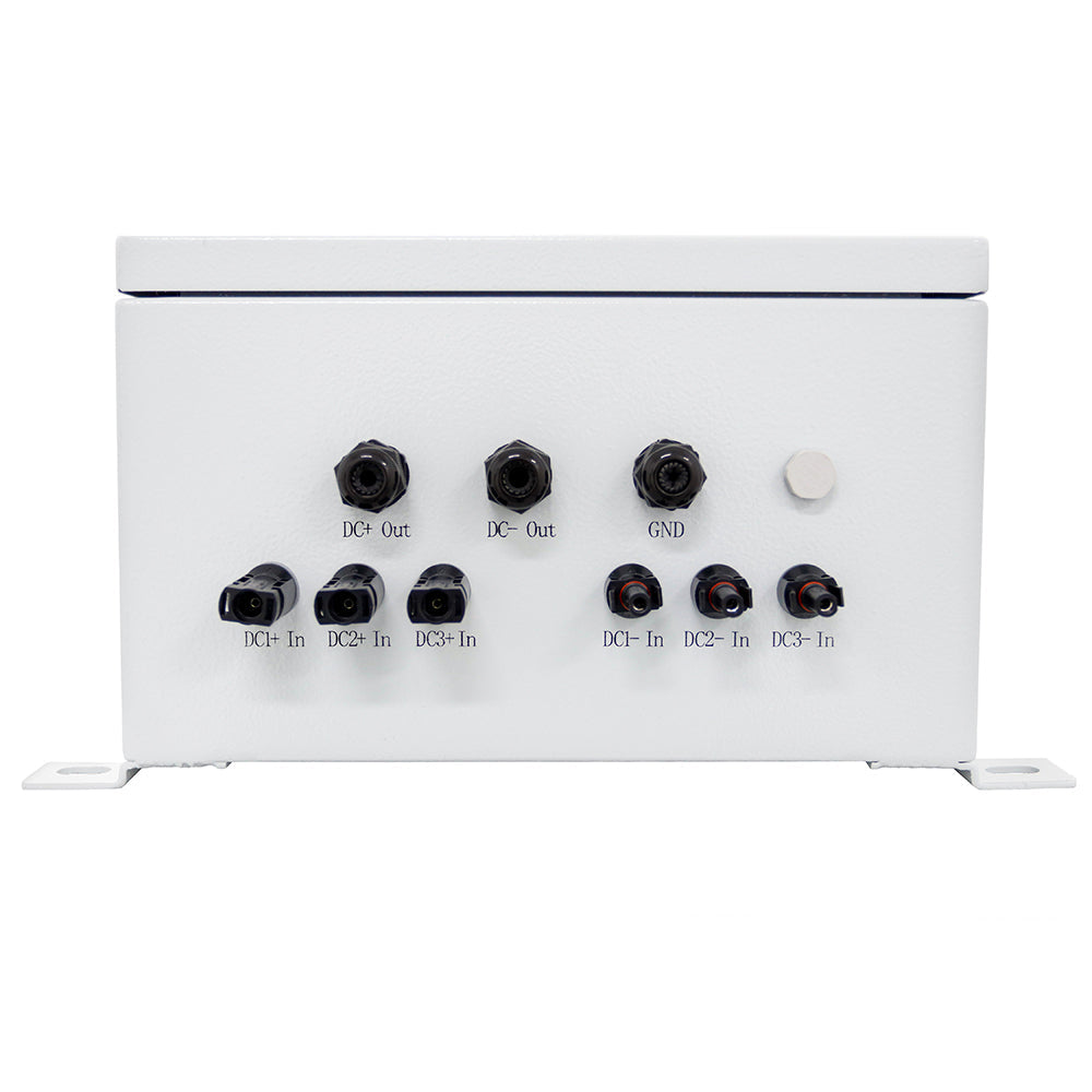 3 STRING SOLAR ARRAY COMBINER BOX 60A 200VDC - 10KW PREWIRED