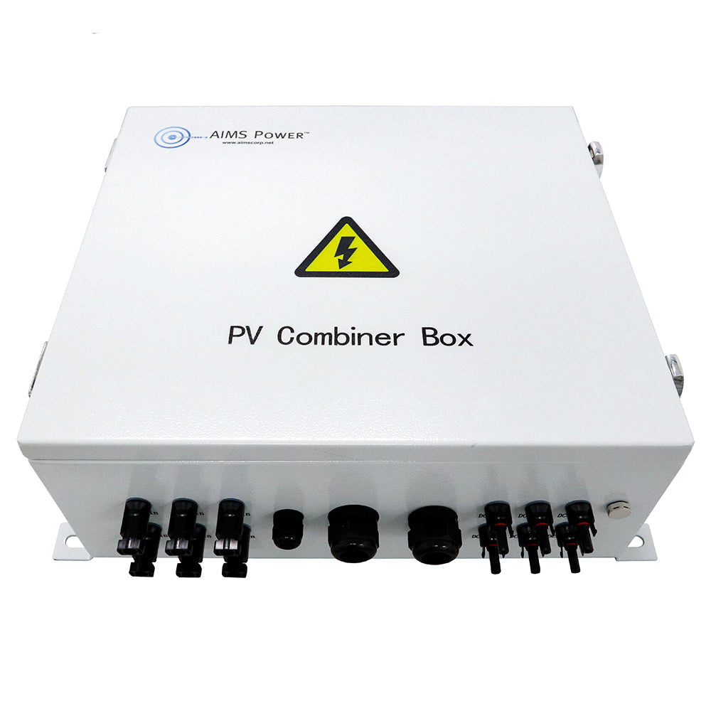 6 STRING SOLAR ARRAY COMBINER BOX 120A 200 VDC 6 INPUTS 20KW PREWIRED