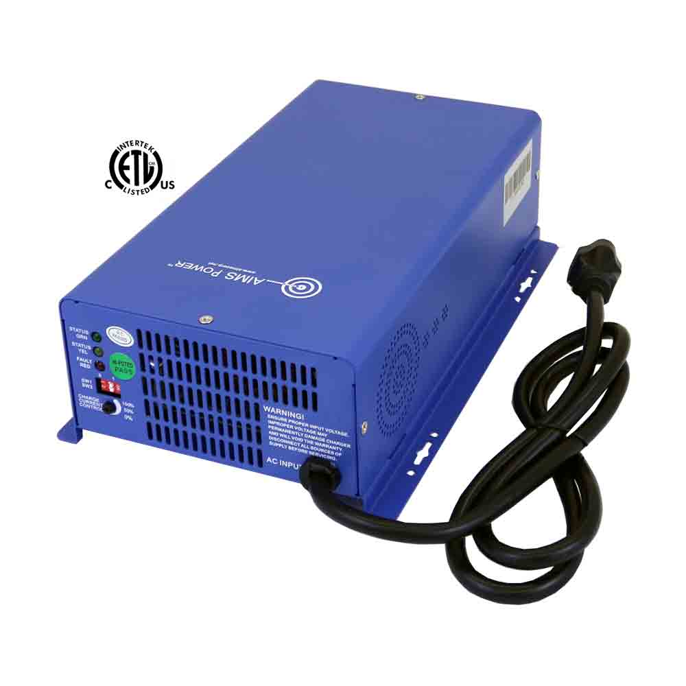 AC CONVERTER / BATTERY CHARGER 12V & 24V SMART CHARGER 75 AMPS - LARGE CHARGING CAPACITY LISTED TO UL 458/CSA