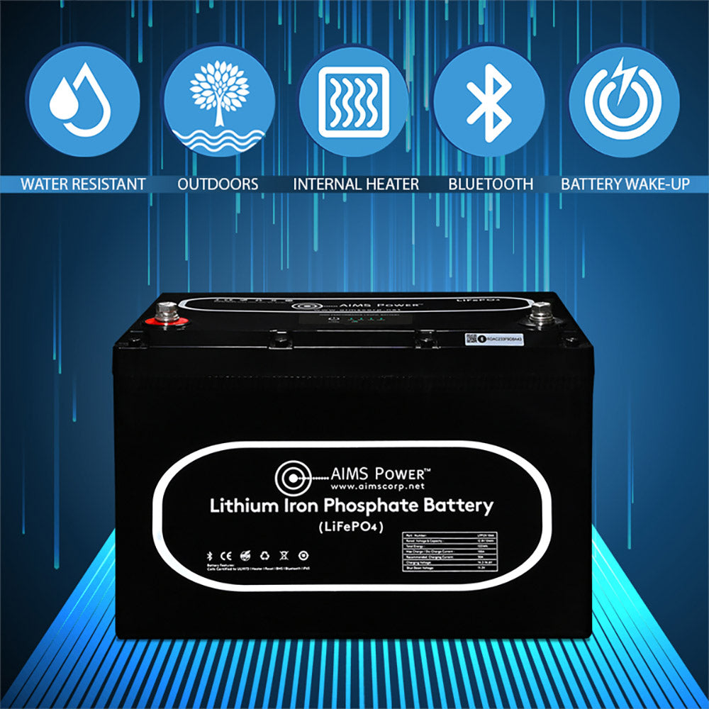 Lithium Battery 104Ah with Wake Up, Heater & BT Monitoring 12V LiFePO4