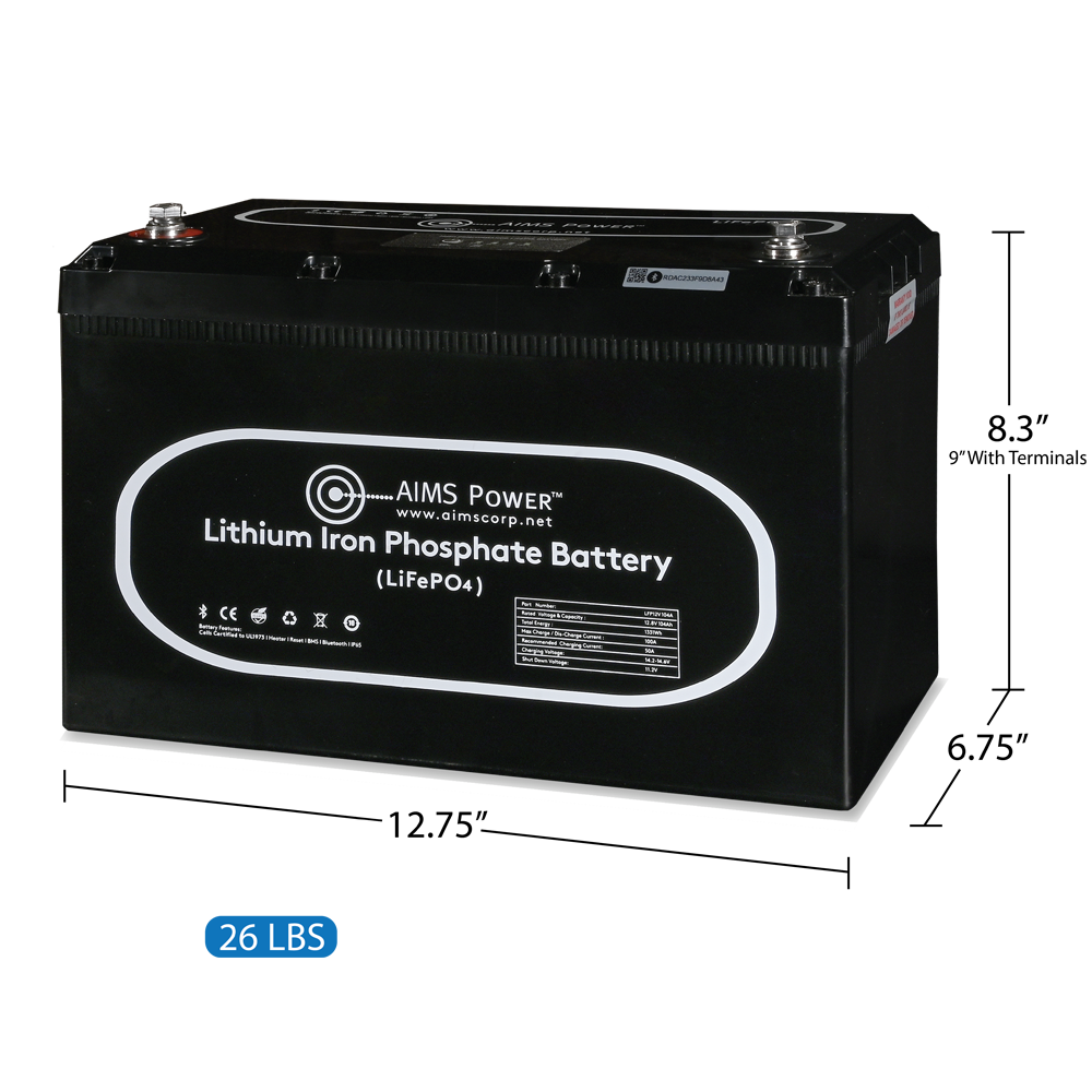 Lithium Battery 104Ah with Wake Up, Heater & BT Monitoring 12V LiFePO4