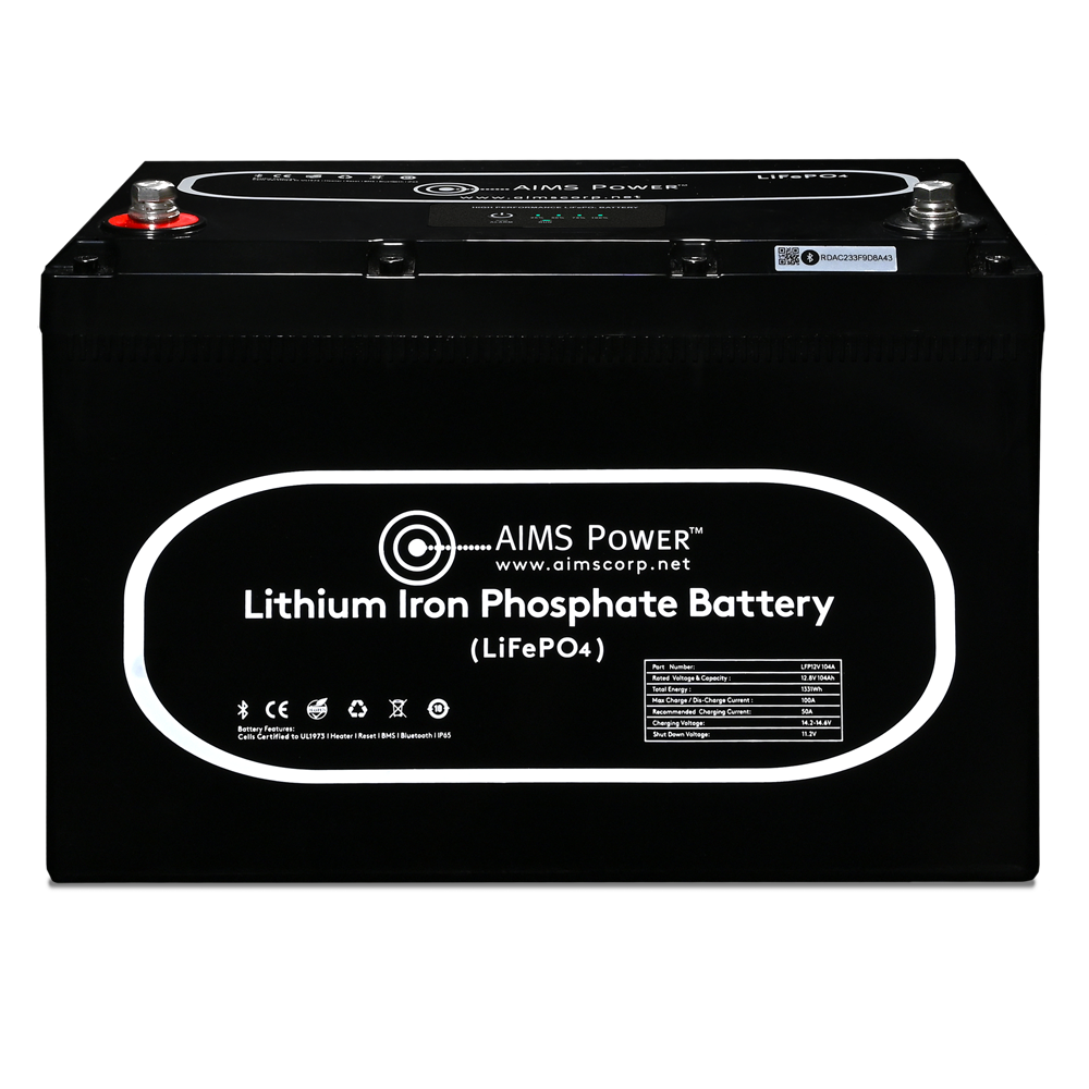 Lithium Battery 104Ah with Wake Up, Heater & BT Monitoring 12V LiFePO4