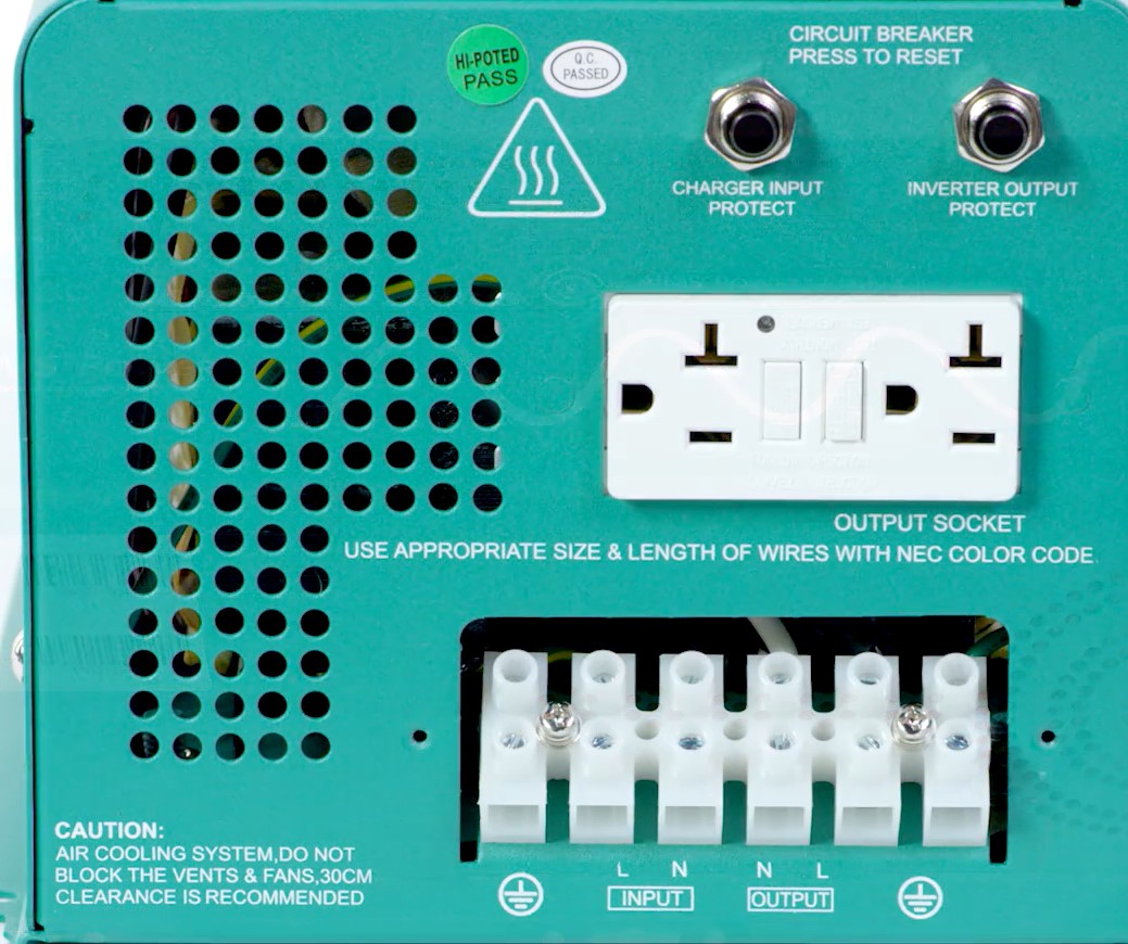 2500 WATT LOW FREQUENCY PURE SINE INVERTER CHARGER 12 VDC TO 120 VAC