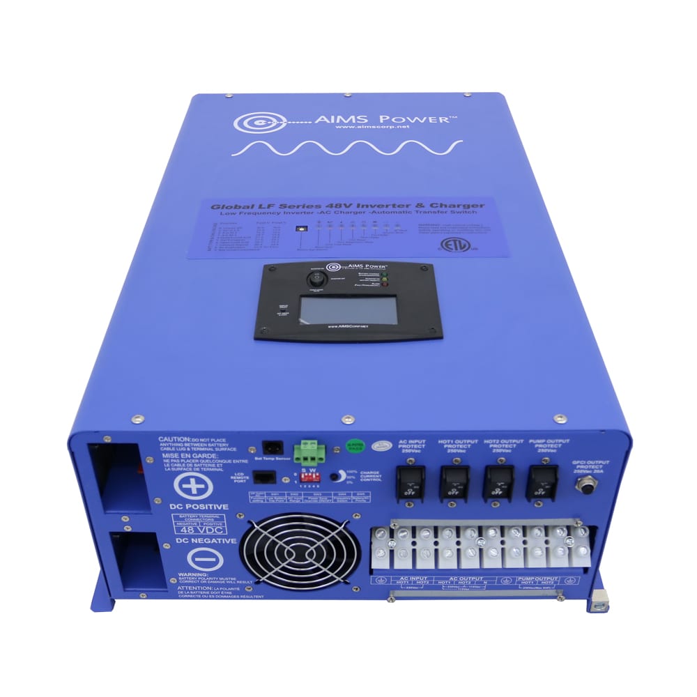 8000 WATT PURE SINE INVERTER CHARGER 48 VDC / 240VAC INPUT & 120/240VAC SPLIT PHASE OUTPUT ETL LISTED TO UL 1741
