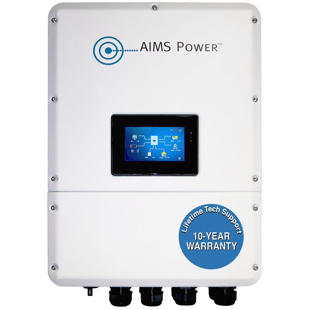HYBRID INVERTER CHARGER 9.6 KW INVERTER OUTPUT 15 KW SOLAR INPUT GRID TIE & OFF GRID
