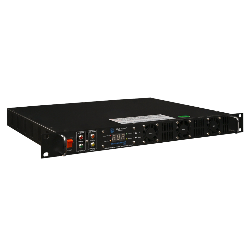 1000 Watt NEGATIVE 48 Volt Rack Mount Inverter To 120 Volt AC – 1U (-48V)