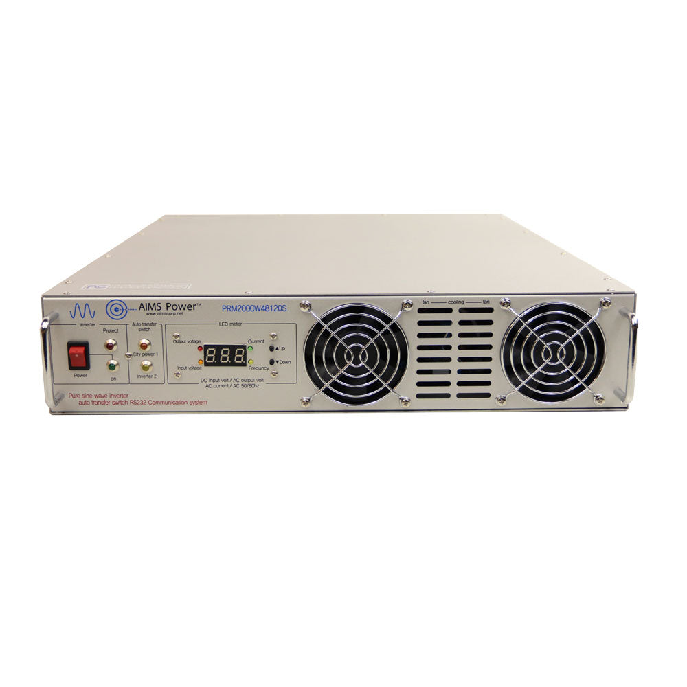 2000 WATT 48 VOLT DC RACK MOUNT INVERTER TO 120 VOLT AC - 2U
