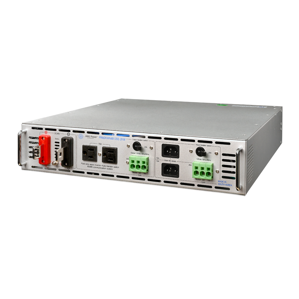 2000 Watt NEGATIVE 48 Volt Rack Mount Inverter To 120 Volt AC – 2U (-48V)