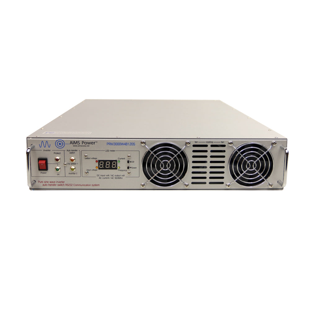 3000 WATT 48 VOLT RACK MOUNT INVERTER TO 120 VAC PURE SINE