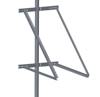 ADJUSTABLE SOLAR SIDE POLE MOUNT BRACKET ? FITS 2 PANELS