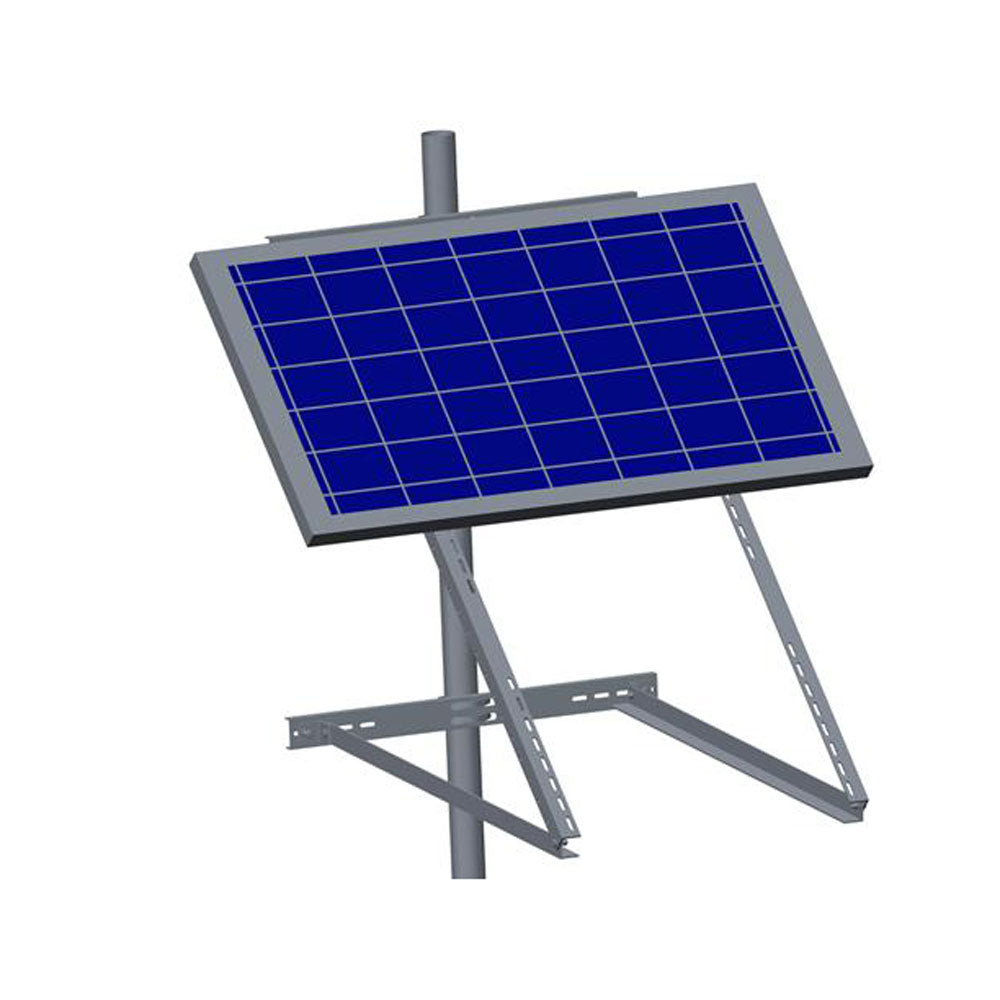 ADJUSTABLE SOLAR SIDE POLE MOUNT BRACKET ? FITS 2 PANELS