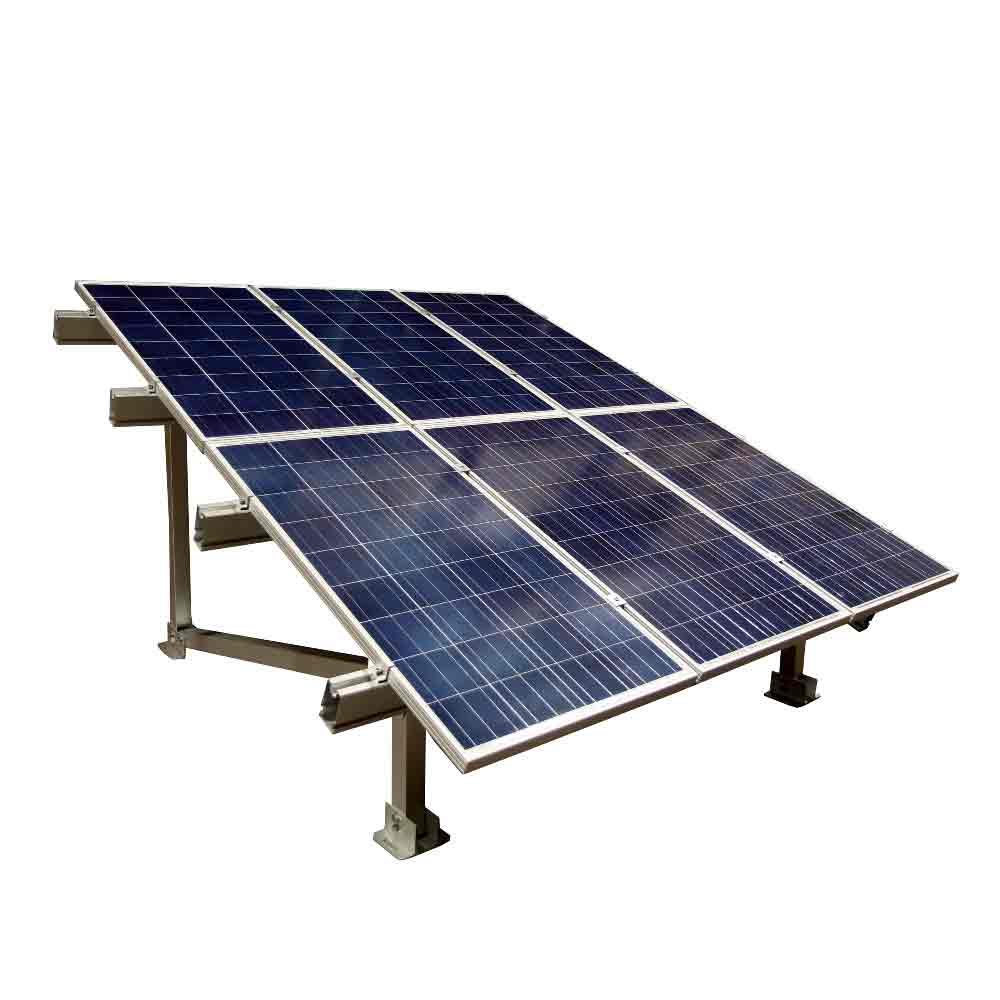 SOLAR RACK GROUND MOUNT FOR 190-380 WATT SOLAR PANELS - FITS 6 PANELS