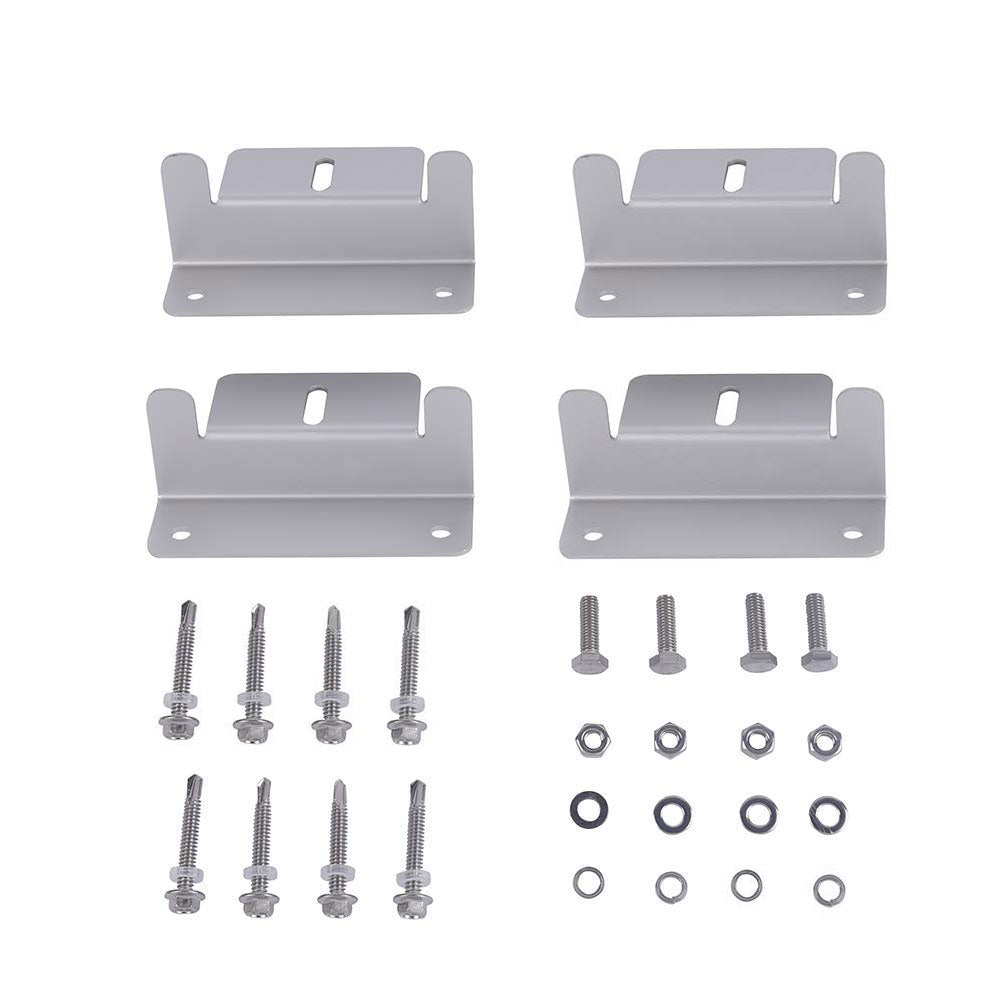 SOLAR PANEL Z BRACKET MOUNTING KIT 4 PIECE SET - RVS, BOATS, VANS