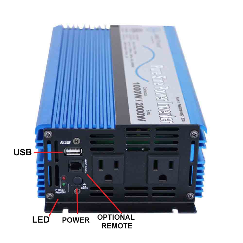1000 WATT PURE SINE POWER INVERTER 12 VOLT ETL LISTED TO UL 458