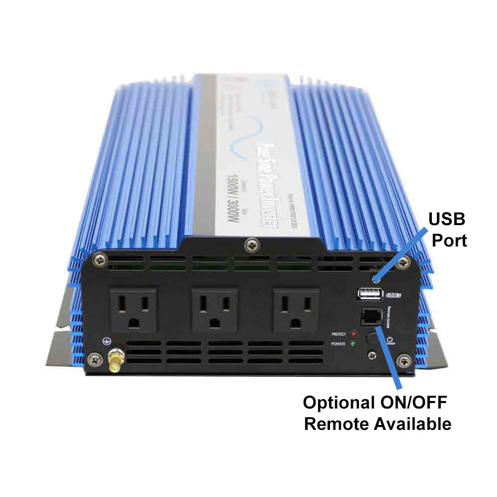 1500 WATT PURE SINE INVERTER 12VDC ETL LISTED TO UL 458