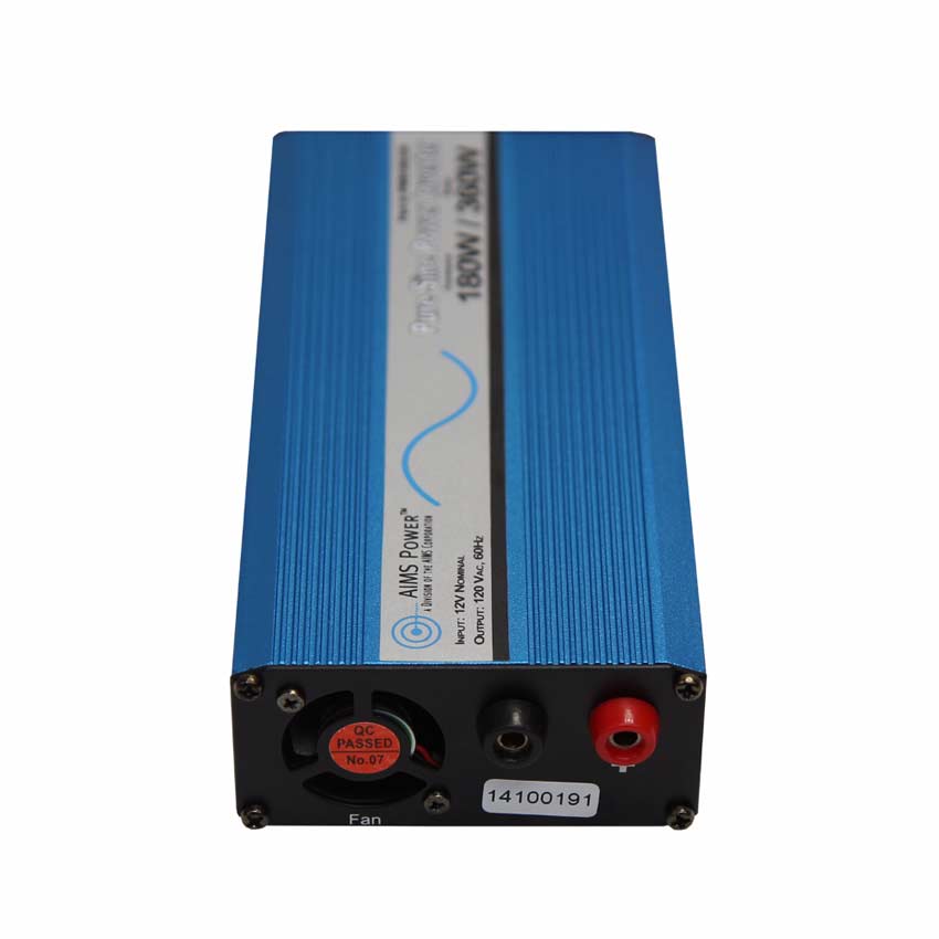 180 WATT PURE SINE POWER INVERTER 12 VOLT 120 VAC INCLUDES CABLES