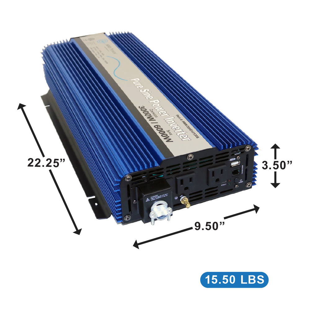 3000 WATT PURE SINE INVERTER ETL LISTED CONFORMS TO UL 458 / CSA 22.2
