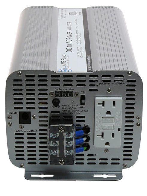 2000 WATT MODIFIED SINE POWER INVERTER 12 VDC TO 120 VAC ETL LISTED