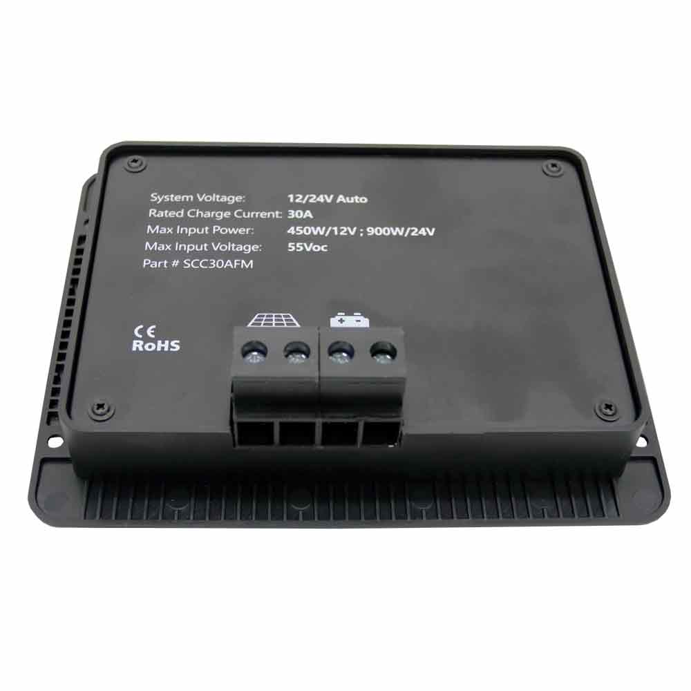 30 AMP PWM SOLAR CHARGE CONTROLLER 12 OR 24V DC (BLACK)