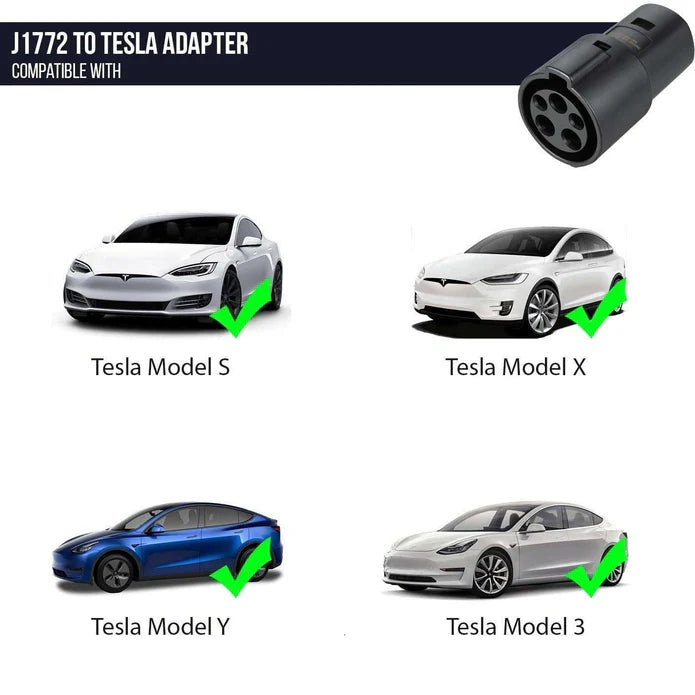 Lectron J1772 to Tesla EV Adapter | 250V | 60 Amp