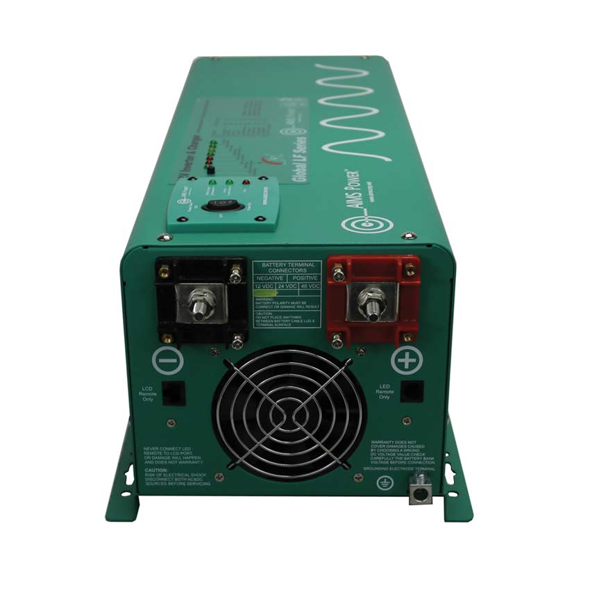 2500 WATT LOW FREQUENCY PURE SINE INVERTER CHARGER 12 VDC TO 120 VAC