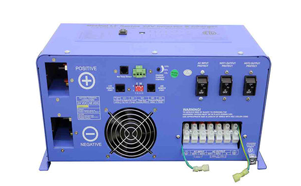 6000 WATT PURE SINE INVERTER CHARGER 24VDC / 240VAC INPUT TO 120/240 VAC SPLIT PHASE OUTPUT LISTED TO UL /CSA