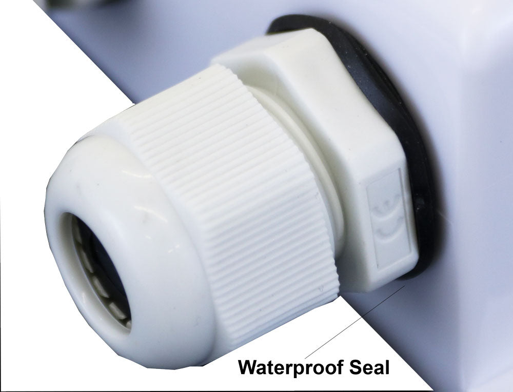 SOLAR DOUBLE CABLE ENTRY GLAND WEATHERPROOF FOR RV BOAT VAN BUS ROOF