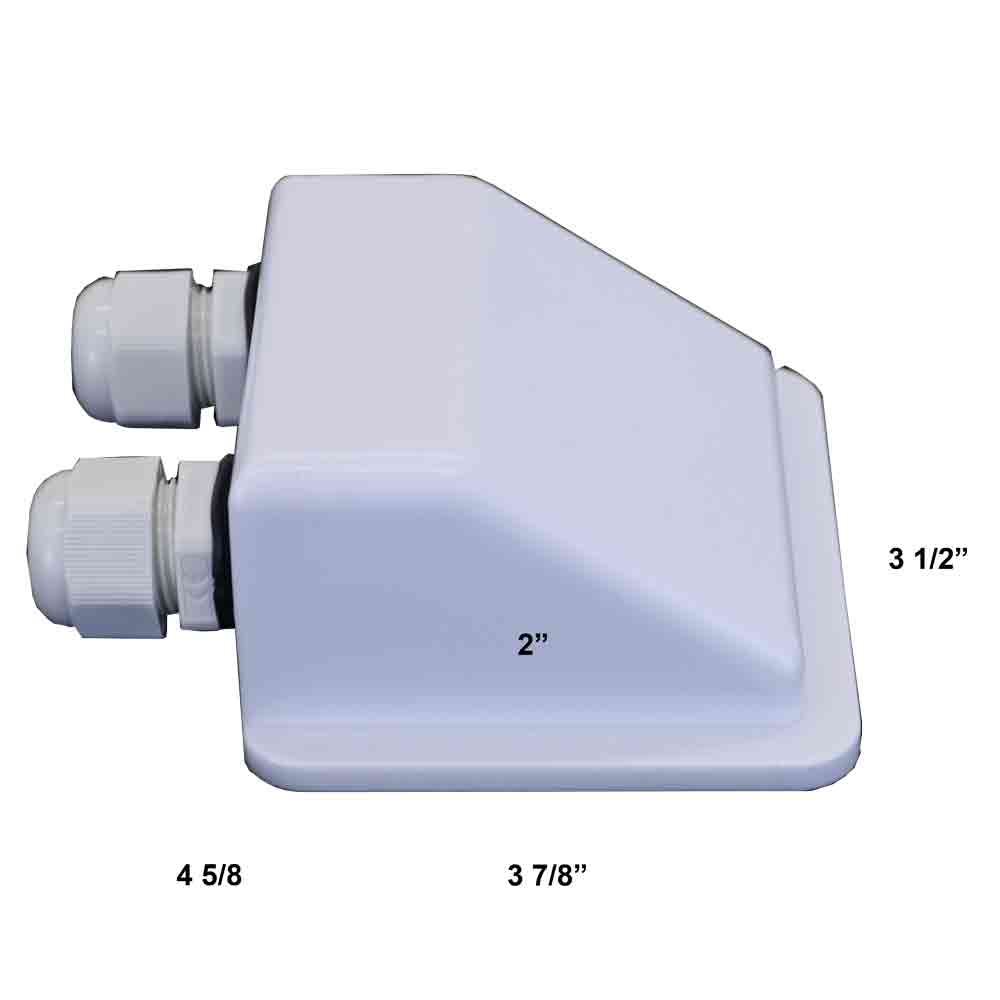 SOLAR DOUBLE CABLE ENTRY GLAND WEATHERPROOF FOR RV BOAT VAN BUS ROOF