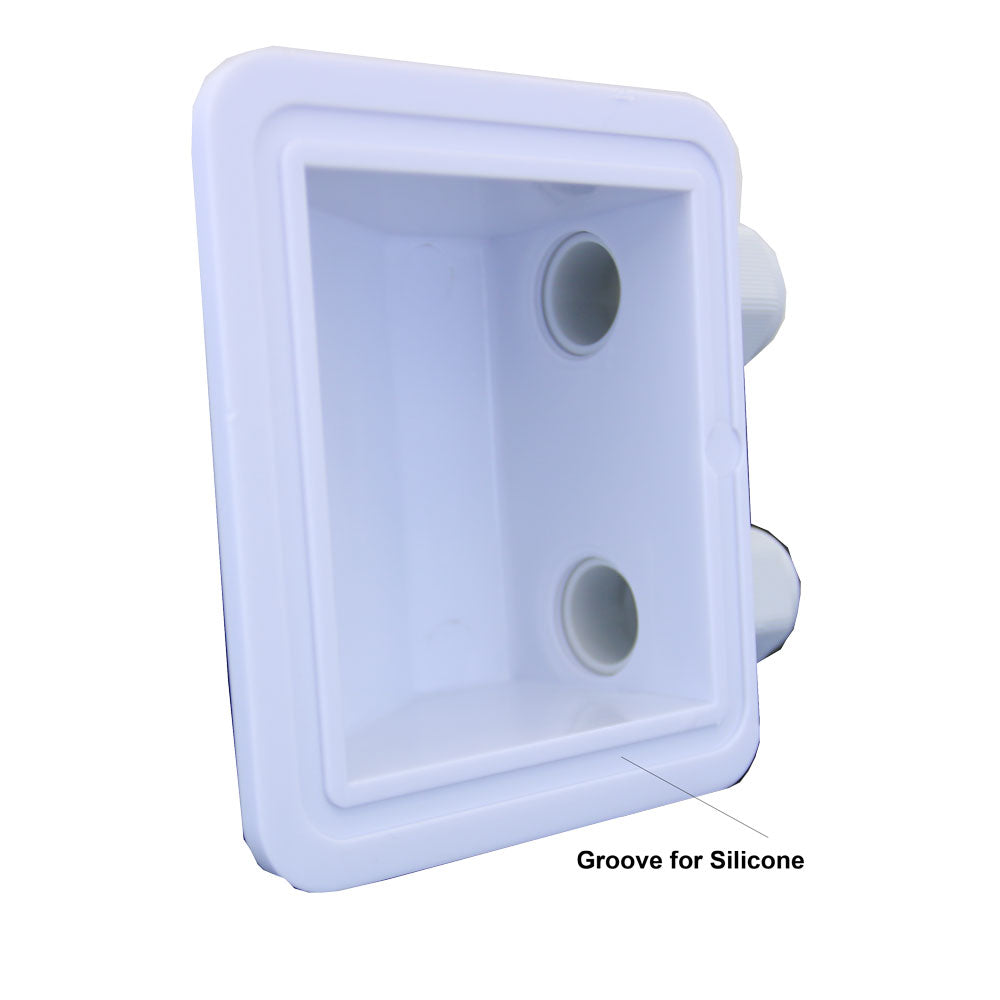 SOLAR DOUBLE CABLE ENTRY GLAND WEATHERPROOF FOR RV BOAT VAN BUS ROOF