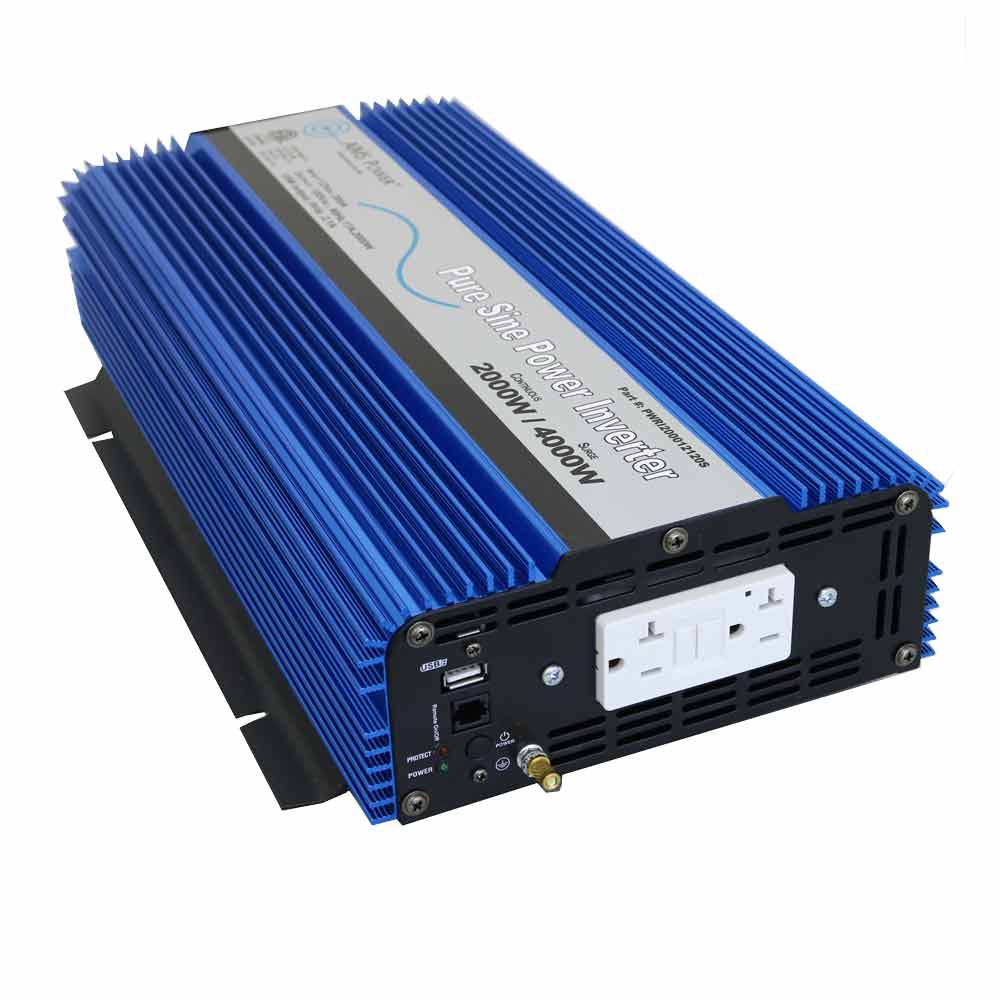 2000 WATT PURE SINE POWER INVERTER 12 VDC TO 120 VAC ETL LISTED