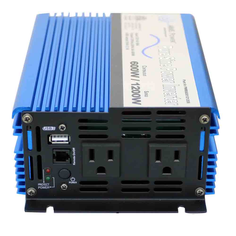 600 WATT PURE SINE POWER INVERTER 12 VOLT LISTED TO UL 458